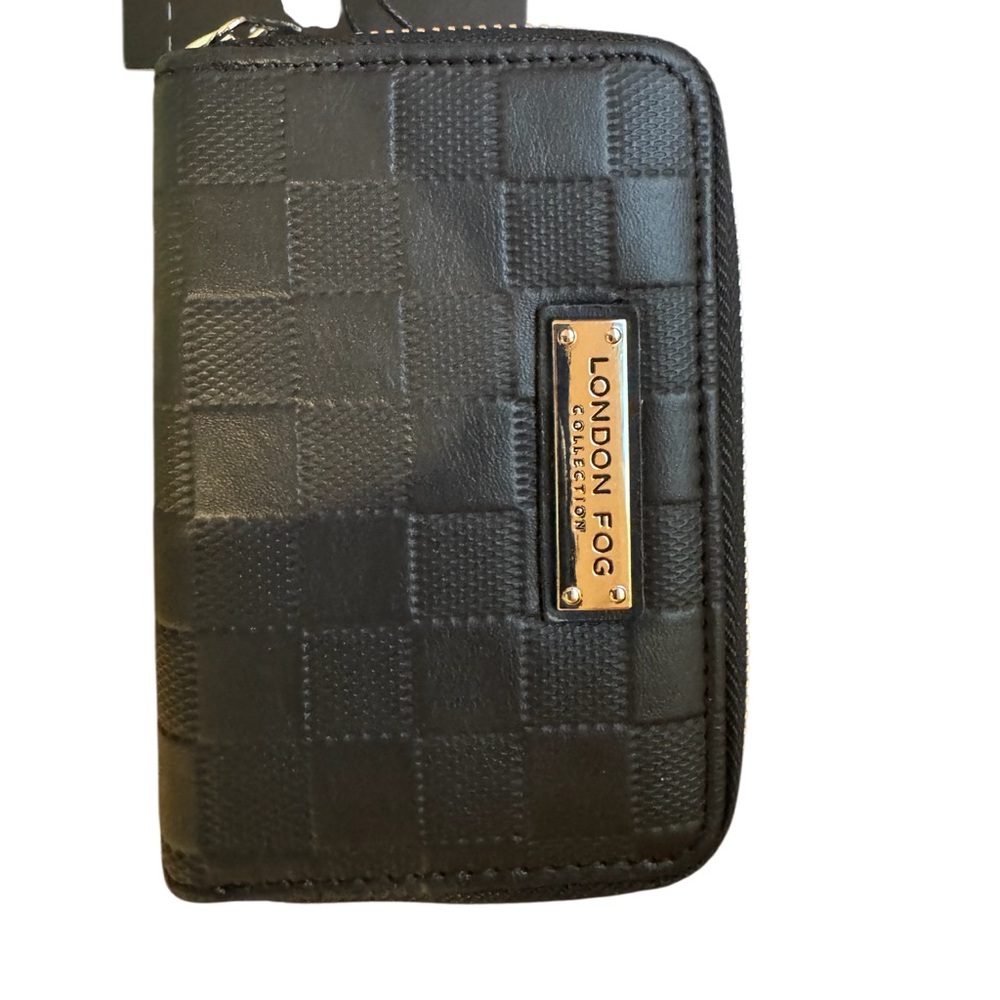 London Fog Dahlia Black Double Zipper Wallet